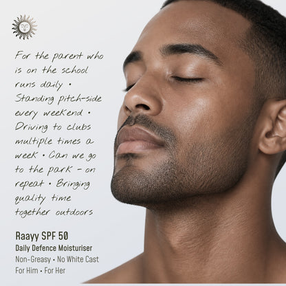Raayy SPF 50 Face Moisturiser, Daily Broad Spectrum UV Protection (50ml)